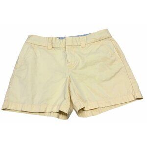 Tommy Hilfiger Shorts Womens 8 Chino Yellow Belt Loops Pockets 40665 100% Cotton